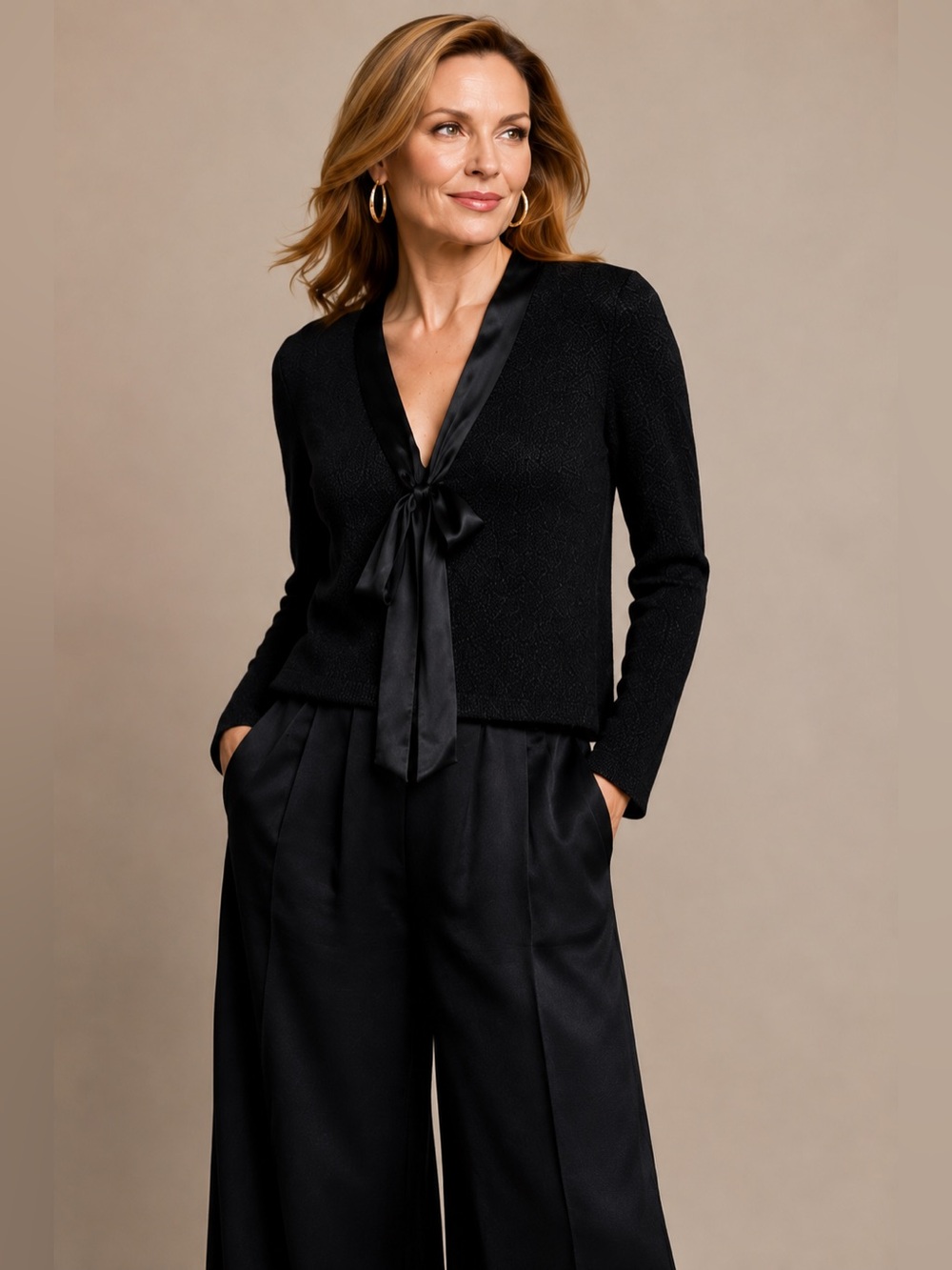 Curated St. John Collection | Evening Knit Top & Silk Pants Separates